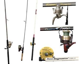 3 Fishing Rod & Reel Combos – Shakespeare, Quantum, Penn/Mitchell