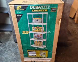 DuraShelf Interlocking 5‑Shelf Storage Unit, Snap‑Fit Assembly (#1)