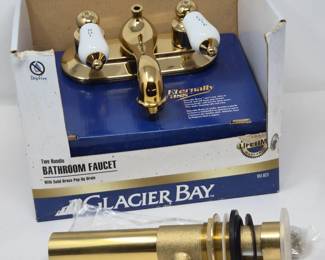 Glacier Bay Eternally Brass Bathroom Sink Faucet