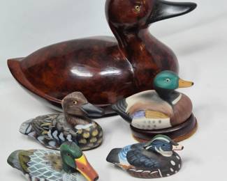 Handcrafted Duck Décor Collection - Wood & Ceramic
