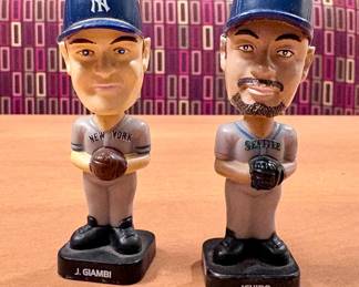 Jason Giambi and Ichiro Suzuki bobbleheads