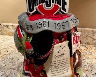 Jim Tressel autographed Radko Ohio State cookie jar