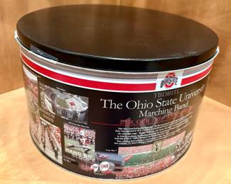 Ohio state marching band cookie tin