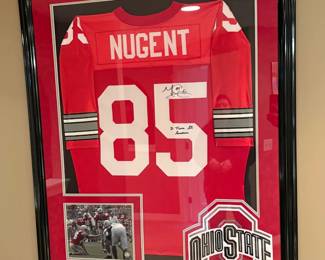 Mike Nugent autographed Ohio State football jersey