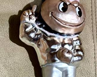 Brutus Buckeye glass Christmas ornament
