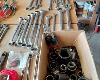 Tools, all Craftsman except tools on the left of the box