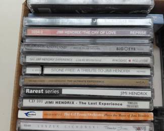 Jimi Hendrix CD's and some Tribute Artist.