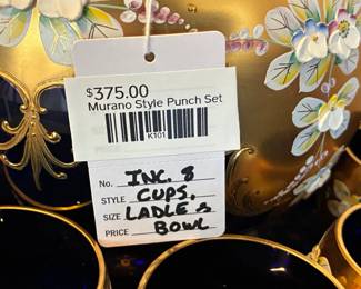 Murano Style Punch Set
