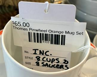 Thomas Pinwheel Orange Mug Set