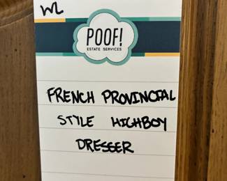 French Provincial Style Highboy Dresser