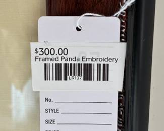 Framed Panda Embroidery