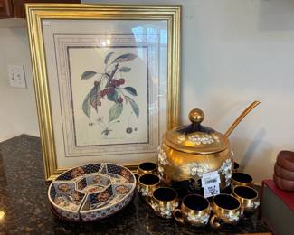 Murano Style Punch Set