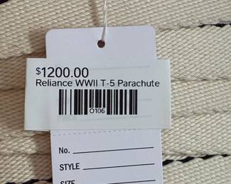 Reliance WWII T-5 Parachute 