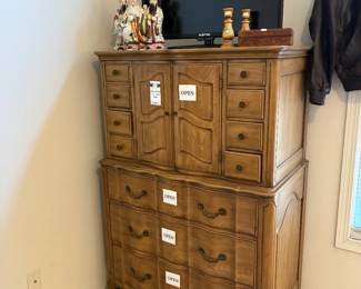 French Provincial Style Highboy Dresser