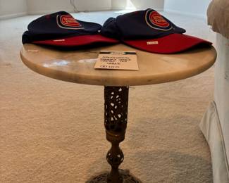 Detroit Pistons Hat, Hollywood Regency Style Marble Top Table