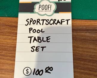 Sportscraft Pool Table Set