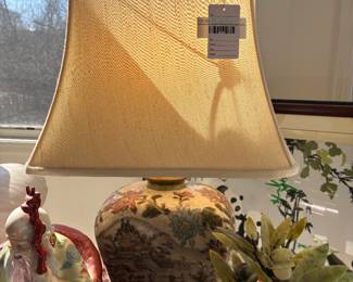 Wildwood Hand Painted Oriental Lamp