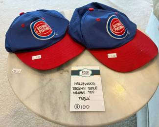 Detroit Pistons Hat, Hollywood Regency Style Marble Top Table