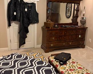 Matching dresser and mirror