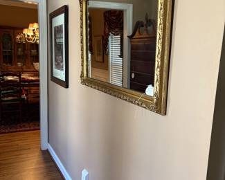Large gold leaf mirror