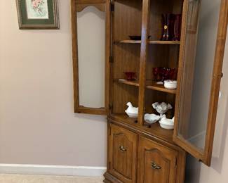 Solid wood corner cabinet