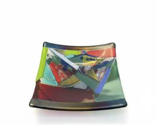 Fused Glass Art Dish