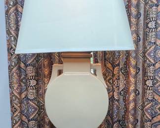 Cream Ceramic Urn Table Lamps (2)