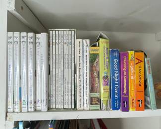 Assorted Children's DVDs and Books