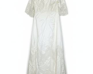 Vintage Lace and Satin Wedding Dress