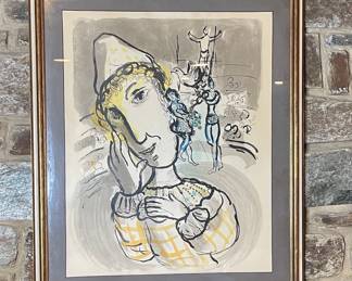 Marc Chagall "Le Cirque au Clown Jaune" Lithograph