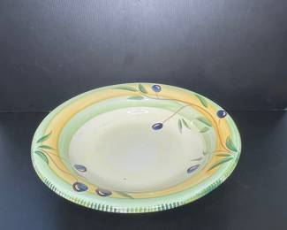 VARM Ceramica Italy Olive Pattern Serving Bowl
