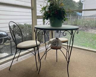 Vintage Ice Cream Parlor Table and Chairs Set