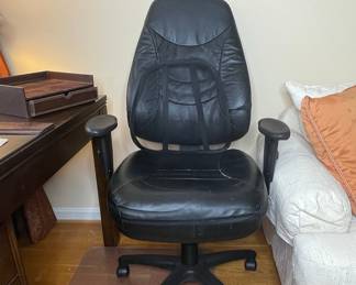 Black Leather Executive Office Chair (2)