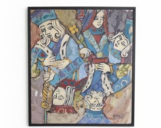 Framed Figurative Painting Signed Jody Morris