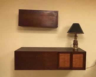 Mid-Century Modern Stereo Console and Wall Cabinet