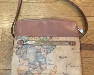 Alviero Martini 1a Classe Map Print Crossbody Bag