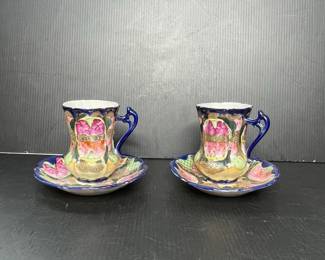 Nippon Hand Painted Tea Cup and Saucer Set