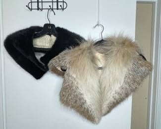 Vintage Mink Fur Stole and Natural Fox Fur Collar