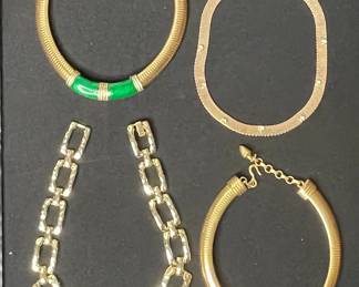 Gay Boyer Gold-Tone and Enamel Necklaces