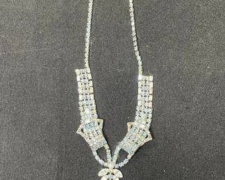 Vintage Rhinestone Leaf Brooch/Hairpiece