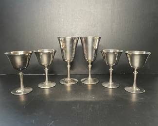 Silver Plated Goblets by E.L. Silberto Italy