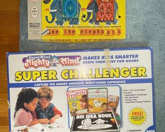 Vtg Milton Bradley Link Letters and SuperMind Mighty Mind Super Challenger Educational Games