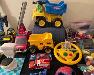 Assorted Children's Toy Vehicles and Accessories