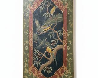 Vintage Chinoiserie Bird Panel