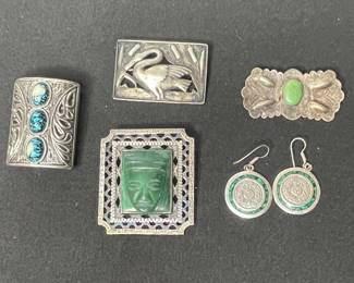 Vintage Sterling Silver and Turquoise Jewelry
