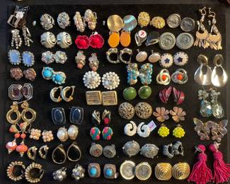 Assorted Vintage Clip-On and Screw-Back Earrings