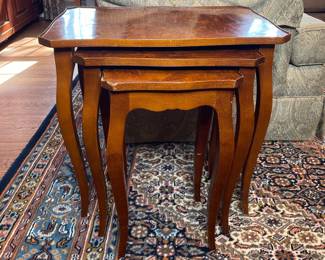 Vintage Burl Wood Nesting Tables