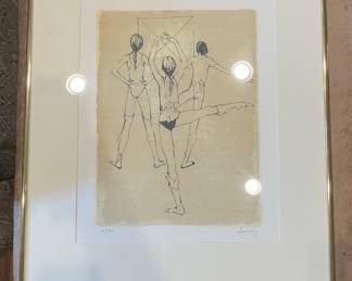 Ballet Dancers Lithograph by Jean Jansem