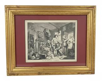 The Rake's Progress - Plate I: The Inheritance Engraving