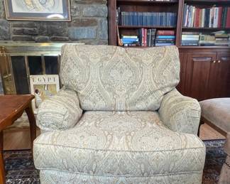 Henredon "London Great" Paisley Print Upholstered Armchair